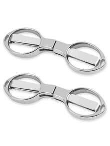 1把可折叠不锈钢便携迷你剪刀，折叠口袋徽章剪，多用途，适用于家庭、办公室、工艺、缝纫、个人护理等。