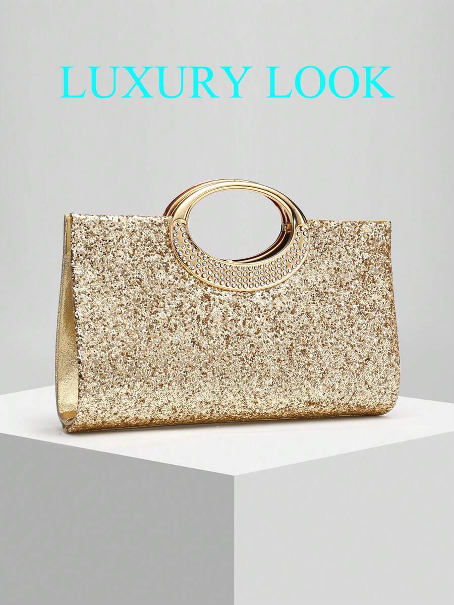 Women's Fashion Sparkling Crystal Rhinestone Clutch Purse, Luxury Shiny Rhinestone Evening Handbag For Prom, Party, Ball, Birthday Celebration, Bridal Clutch, Perfectly Matching With Bridal Party, Prom Bag For Party.Elegant Sparkling Evening Purse For Women, Crystal-Detailed Hand-Held Clutch With Radiant Shine, Versatile Formal Bag For Weddings, Proms And Black-Tie Events.Sparkling Evening Purse, Crystal Clutch Bag, Formal Handbag, Wedding Purse, Prom Clutch, Black-Tie Event Bag, Radiant Clutch, Elegant Night Bag, Versatile Clutch, Celebration Accessory, Women's Formal Bag, Party Purse, Shimmer Bag, Gala Clutch, Special Occasion Bag.Christmas,Christmas Gifts,Gifts For Women,Crossbody Bags For Women,Purses,Purses And Bags Women,Makeup Bag,Bags For Women,Shoulder Bag,Carteras Para Mujer,Christmas Bags,Carteras Para Mujer,Mom Gifts,Makeup Bag,Personalized Gifts,Teacher Gifts,Teacher Christmas Gifts,Totes Bags For Women,Purses And Bags Women,Purses And Bags - Nhiều màu - Xem 1