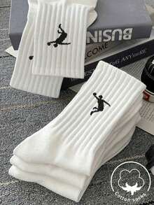 40 piezas/30 piezas/24 piezas Calcetines deportivos cómodos unisex, calcetines largos para hombres, adecuados para deportes y entrenamiento, calcetines largos para mujeres, uso casual y de negocios, antibacterianos, suaves, negros y blancos, resistentes al olor, transpirables, suaves y ligeros, adecuados para otoño/invierno, 20 piezas/10 piezas/8 piezas/6 piezas/4 piezas/2 piezas