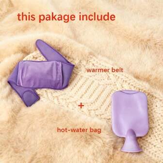 1pc Winter Waist Warmer - Hot Water Bottle & Polyester Hot Water Bottle Waist Belt, Comfortable Heat-Retaining Bag Strap With Fastener, For Abdominal/Back Support, Waist & Palm Warming, Universal Hot Water Bag