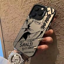 Popular Anime New Sanji Series Cool Phone Case Compatible With  17 16e 16 15 14 13 12 11 Mini Pro Max Air X XR XSMAX 8 7 Plus Shockproof Matte Back Cover, Everyday Case, Anime Design, Injection Molding, Durable Material, Slim Protective Case,  User, Anime Fans - 黑色 - 查看 4