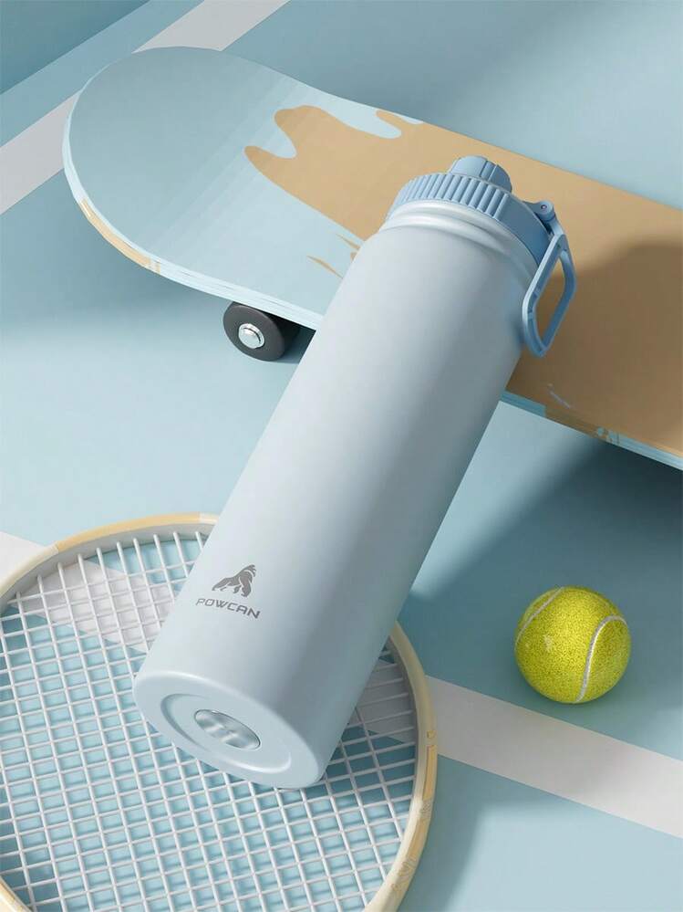 18/26/40盎司不锈钢保温运动水壶，带吸管盖，宽口双层防漏设计，保冷24小时，保温12小时 - 26oz淺藍色 - 查看 8