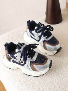 1双儿童运动鞋，男童鞋，新款春夏网面透气跑步休闲鞋 - 米色 - 查看 4