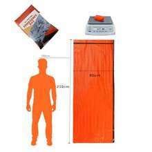 户外应急毯，加厚求生救援毯，防风露营睡袋，PE保暖睡袋，加厚橙色户外应急睡袋，救援求生（0pp袋包装，不含收纳袋）