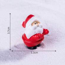 10pcs Mini Christmas Craft Resin Christmas Snowman Christmas Fruit Christmas Tree Jingle Christmas Gift Bag Decoration Set. (Random Category - Multicolor - View 3
