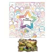 50 hojas/paquete Pegatinas arcoíris respirables para portátiles, guitarras, fundas de teléfono y libros - Pegatinas decorativas que se pueden usar como regalo de vacaciones