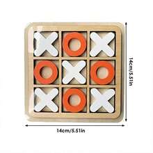 1pc Wooden Tic-Tac-Toe Game, 9-Grid 3-In-1 Noughts And Crosses Board Game, Interactive Desktop Toy For Parent-Child, Travel Checkers Set, Educational Toy For Kids, Ideal Gift Filler, Toy For Boys And Girls, Children's Gift - Surprise Gift - Birthday Gift - Christmas Gift - Easter Gift - - New Year Gift - Gift - Toy - Multicolor - View 12