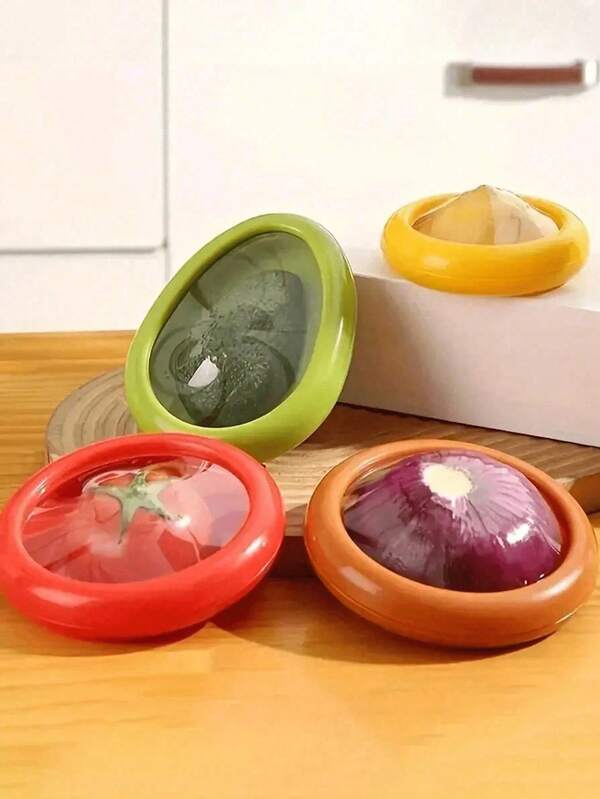 1pc Reusable Silicone Fruit & Veggie Crisper Set - Anti-Oxidation Refrigerator Containers With Lids - Keep Fruits/Veggies Fresh Longer