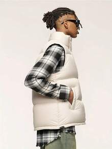 New For Winter 2025! Men's Stand-Up Collar, Holeless Cotton Vest Designed For Warmth