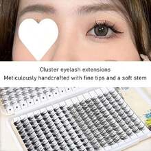 400 Extensiones de Pestañas Individuales en Racimo, Bandeja Mixta y Esponjosa, Reutilizable, con Variedad de Longitudes para Maquillaje Dramático, Injerto de Pestañas de(default) - Tipo 1 - Ver 2