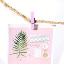 Macaron Color Wooden Clips, DIY Handmade Decorative Wooden Photo Clips, Twine Photo Wall, Wedding Photo Clips, Memo Clips