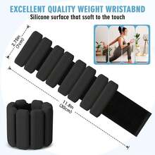 2-Pieces Wrist And Ankle Weight Set, Waterproof Silicone Weights, Adjustable Strength Exercise Fitness Equipment, Adjustable Wrist And Ankle Weights For Men And Women (1 Lb Or 2 Lb Each), 2-Piece Wearable Silicone Bands, Perfect For Walking, Yoga, Gym, Arm And Leg Exercises - 黑色 - 查看 4