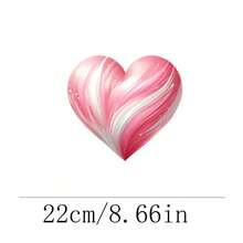 1pc/2pcs/3pcs Valentine's Day Heart Pattern Heat Transfer Stickers - Mixed Color Vinyl Heat Transfer Stickers Suitable For T-Shirts, Jeans, Masks, Backpacks - DIY Seasonal Decoration, Home Decor, Holiday Clothing Customization, Celebratory Patterns, Easy To Apply Decals, Durable Home Decor - Multicolor - View 2
