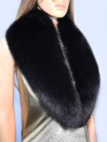 1 pieza Elegante chal forrado de piel sintética - Suave y cómodo, diseño original, hecho a mano, piel sintética, capa cálida, vestido de novia, accesorio de invierno para mujer, regalo navideño