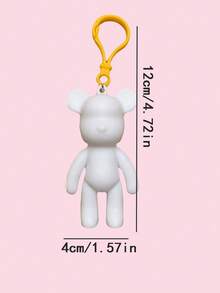 1/10pcs Liquid Bear DIY Painting Set, Hand-Painted DIY Graffiti Decor, Paints, Spoon, Plastic Bear, Brush, Creative Craft Supplies, Back To School, Graduation, Party Painting Set, Meaningful Holiday Gift, Also Suitable For Stocking Stuffers (Large Bear And Small Bear Available, Random Paint Colors) - Multicolor - View 8