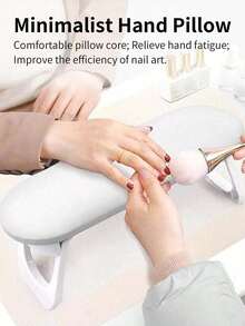 Repose-bras pliable pour manucure, coussin de manucure doux pour table de manucure, oreiller pour main pour salon de manucure - gris