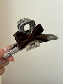 Dark Brown Bow Clip