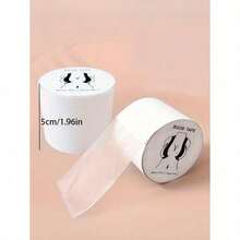 1 Roll Of Transparent Bandage 5 Meters Long, 10 Pieces Of Disposable Non-Woven Round Nipple Stickers - Thông thoáng - Xem 4