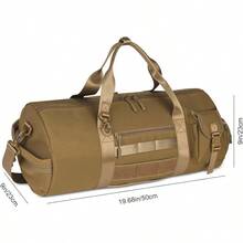 Small Tactical Duffle Bag Men Gym Pack Military Molle Shoulder Bags Shoes Storage Sports Handbag With Patch - CoyoteBrown - View 2