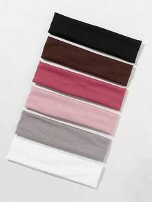 4pcs Wide Solid Color Simple Headbands Suitable Sports Casual, Gym Hair Band Turban Headband Sweatband, Hairband Fall Winter Hair Accessories Women Vacation Outfits Woman Elegant Scarf Women Bandana Soft Headwrap - 多色 2 - 查看 9
