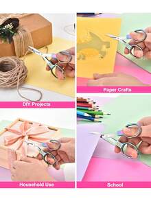 1把可折叠不锈钢便携迷你剪刀，折叠口袋徽章剪，多用途，适用于家庭、办公室、工艺、缝纫、个人护理等。