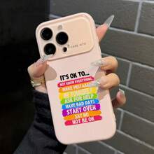 Compatible con las series 17 Pro/17 Pro/17/16 Pro/15/14/13 Pro/Plus. Nuevo smartphone con pantalla grande y coloridas frases motivacionales. Lente completa y esquema de color renovado. Teléfono - rosa - Ver 3
