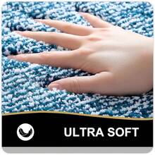 Bathroom Rugs 24x16, Extra Soft And Absorbent Microfiber Bath Mat, Non-Slip, Machine Washable, Quick Dry Shaggy Bath Carpet, Suitable For Bathroom Floor, Tub, Shower (Small, Peacock Blue){Inchcolor_nameinch:InchPeacockBlueandWhiteinch,Inchsize_nameinch:Inch24\Inchx20\InchContourRuginch} - MerakBirudanPutih - View 4