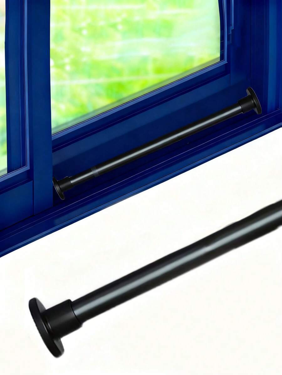 Adjustable Sliding Door Safety Bar, Metal Adjustable Window And Glass Door Safety Bar With Safety Sliding Lock Bar And Rubber Heads - Durable Metal Structure, Enhanced Safety, Fits Most Doors, Home Locks, Door Locks, Fashionable Metal Finish, Sturdy And Durable