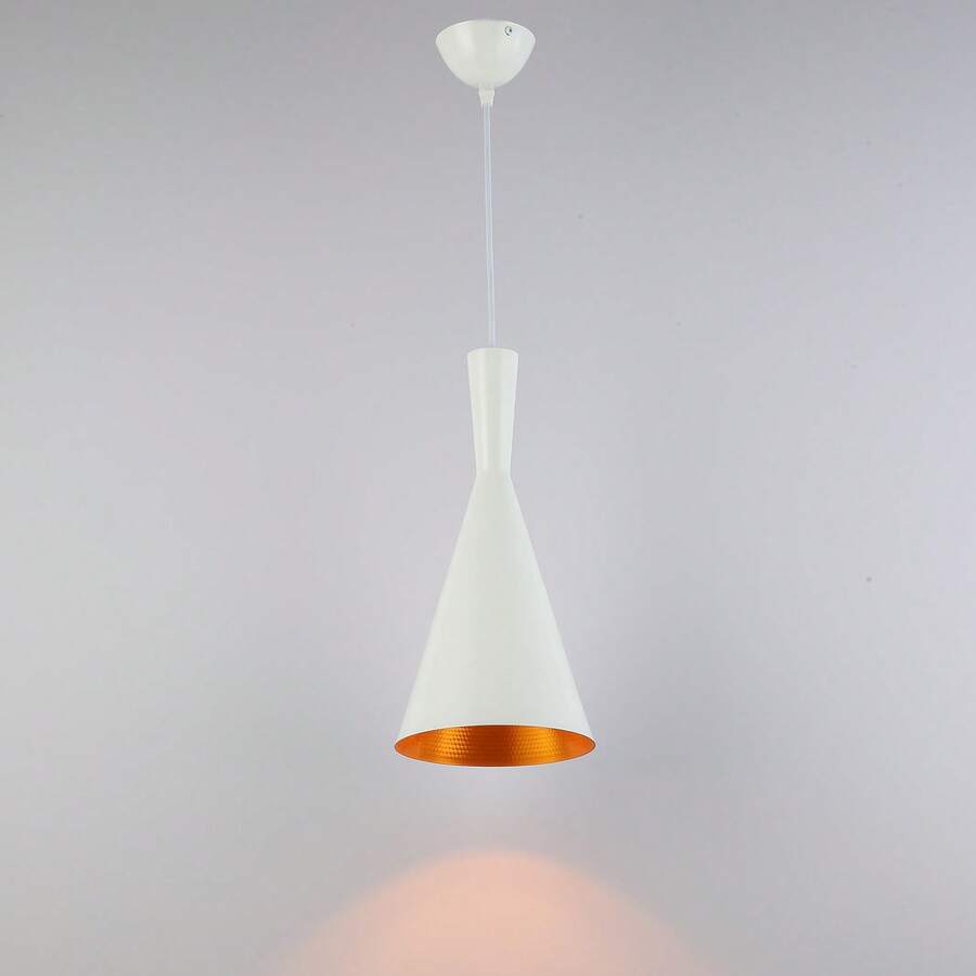 Alpinaluz Retro Industrielle Pendelleuchte mit Abat-Jour in Aluminium Blanc, Hauteur Réglable, E27.