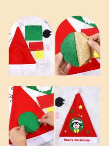 DIY Christmas Hat Craft Kit - Creative Toys, Random Styles, Suitable As Holiday Gifts, Party Decorations, And Creating Festive Atmosphere - Multicolor - View 4