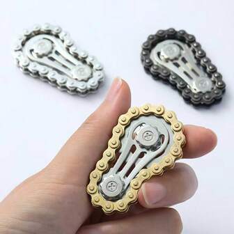 Juguete de cadena de engranajes, Spinner de metal para dedos, Spinner de cadena de bicicleta