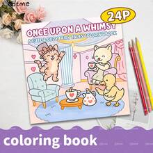 1 pièce Livre de coloriage pour chat, couverture en papier perlé, pages intérieures épaisses de 120g, 24 pages, mignon et raffiné, convient aux adultes et aux adolescents pour réduire le stress, 7,9 x 7,9 pouces, meilleur choix de cadeau pour Halloween, Noël, Thanksgiving, Nouvel An et anniversaires pour la famille et les amis
