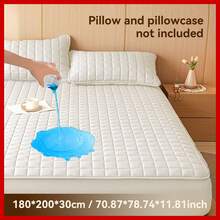 1Pc Waterproof Mattress Protector, Mattress Cover, Suitable For Bedroom/Guest Room/Hotel, Soft, Skin-Friendly, Breathable And Waterproof, Suitable For Machine Wash/Hand Wash, Does Not Include Pillow And Pillow Core - White - View 1