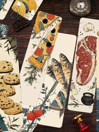 30 Parçadan Oluşan 1 Set Yuvarlak Köşeli Vintage Japon Tarzı Ayraçlar Okuma Notları İçin Kitap Dekorasyon Kartları