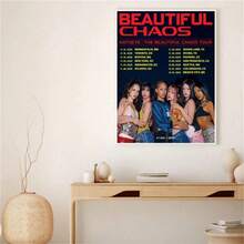 1pc Beautiful Chaos Tour Poster Katseye Posters Canvas Painting Wall Arts Room Decor Wall Arts Living Room Decor Office Decor Bedroom Decor Kitchen Decor Wall Decor Home Decor Posters Unframed - Multicolor - View 8