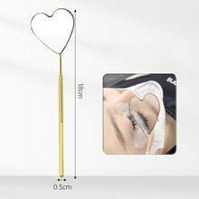 Handheld Portable Heart-Shaped Lash Extension Mirror, Stainless Steel Large Inspection Mirror - Nhiều màu - Xem 14