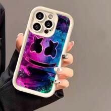 Funda de teléfono de silicona suave Cool Marshmallow Dj compatible con Apple  12 13 Mini 11 14 15 16 Pro Max 7 8 Plus, funda compatible con  17, funda  17 Pro, funda  17 Pro Max - Blanco 05 - Ver 6