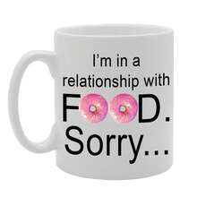 Coralgraph Relationship With Food Printed Ceramic Tea Coffee - Funny Printed Coffee Mug - Great Gift Idea MG054 - White - View 1