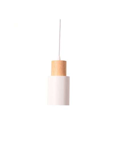 Alpinaluz "KIRA" Hang Lamp In Wit Metaal Hout Sc inavian Moderne E27