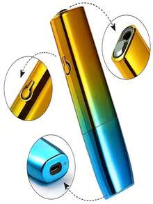 1pc IQOS ILUMA ONE 4.7x1.1 Inch PC Shell Electroplated Protective Case - Replaceable Accessory For Iluma One Device, Segmented Protection Design, Gradient Metallic Texture Anti-Fingerprint Storage Case, Ideal Gift For Smokers, Vibrant Colors, Portable And Easy To Use - Multicolor - View 3