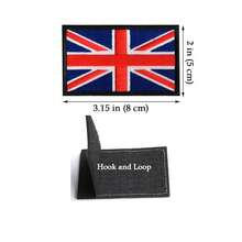 2 PCSBritish Flag Patches UK United FKingdom Flag Patch Embroidered Morale Patch Applique Fastener Hook And Loop(Black Border){Inchcolor_nameinch:InchBritishinch} - British - 查看 3