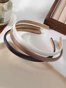 1/3/4 Stücke elegante Satin-Stirnbänder in Unifarben, geeignet für Partys, Abendgarderobe, Zusammenkünfte, Haarreif für Frauen, Diademe