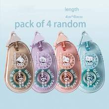 4 szt./1 szt. 4 m długości x 6 mm szerokości, biurowy wzór kropki, dekoracyjna taśma klejąca, dwustronny przezroczysty klej do prac ręcznych, losowy kolor - Wielokolorowe - Zobacz 10