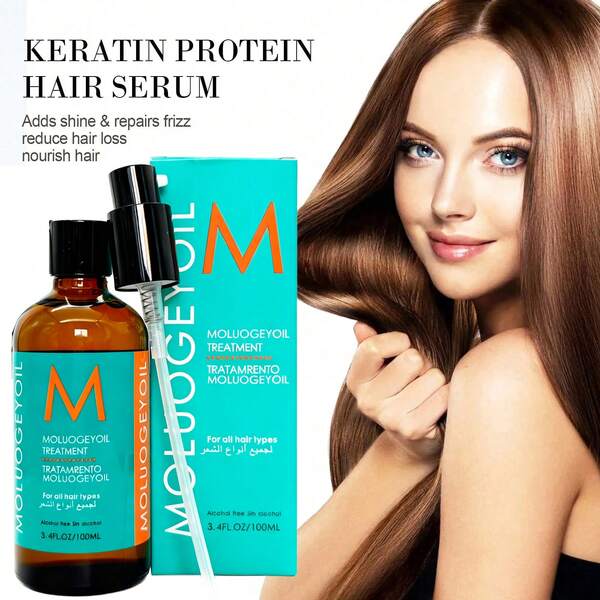 Aceite para el cabello marroquí para un cabello suave y manejable, mejora el frizz, aceite para el cabello sin enjuague