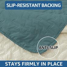 YSTYLE Single-Seater Reclining Armchair Cover, Armchair Cover With Armrests, Single-Seater Armchair Cover With Armrests, Armchair Cover With Elastic Band, Reclining Sofa Cover - Baby Blue - View 5