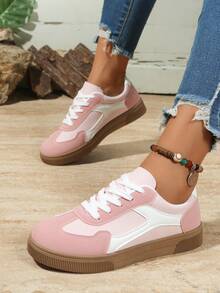 Flat Sneakers For Women, Lightweight Soft Sole Casual Running Shoes For Teenagers, Spring Autumn Winter - Pink - View 11