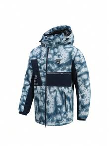 Bộ đồ thể thao nam kiểu "bạn trai" gồm 2 món, bộ đồ thể thao chuyên nghiệp kiểu "bạn trai" dành cho nam, áo khoác và quần trượt tuyết, bộ đồ trượt tuyết mùa đông HX519-1 - Màu xanh hải quân - Xem 4