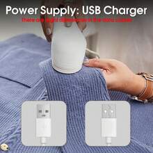 Elektryczna golarka do tkanin, urządzenie do usuwania kłaczków i kłaczków z ubrań, wydajne i szybkie usuwanie kulek kłaczków, zasilanie USB, głowica z ostrzami ze stali nierdzewnej (bez akumulatora)