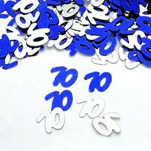 15g/Sac Décorations d'Anniversaire Numéros Bleu Argenté 18/30/40/50/60ème Joyeux Anniversaire Fête Anniversaire Décoration de Table de Dessus de Table - Multicolore - Voir 15