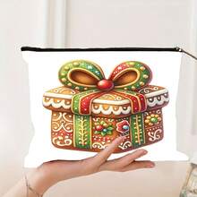 9 piezas, bolsa de maquillaje con estampado de muñeco de nieve y hombre de jengibre navideño y calcetines navideños, bolsa de cosméticos con cremallera y bolsa de artículos de tocador, estilo bohemio, bolsa de medicina reutilizable con tema de dibujos animados, bolsa para lápices, bolsa de almacenamiento, para la escuela, decoración del hogar de verano, bolsa de aperitivos, 9 pulgadas x 6 pulgadas